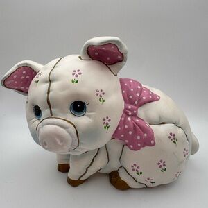Vintage 1986 Lefton Ceramic Piggy Bank